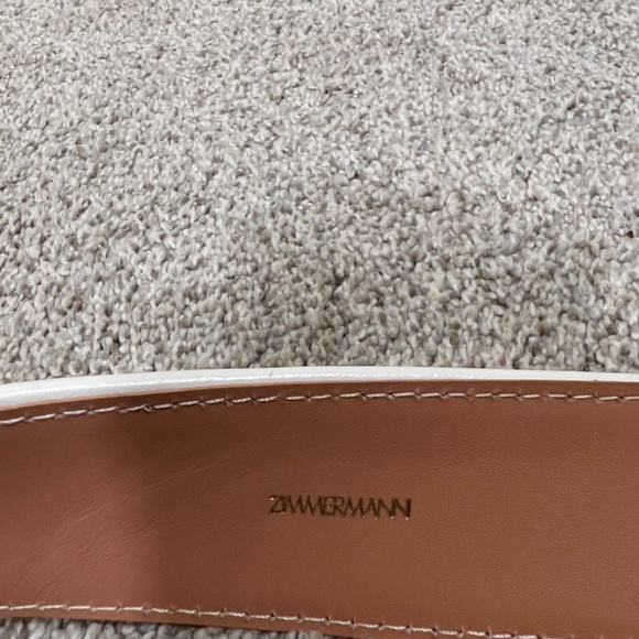 Zimmermann White and Tan Woven Belt